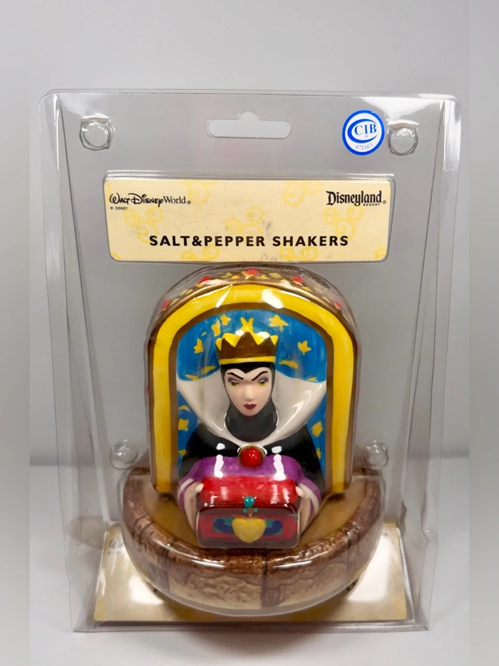 Vintage Disney Parks Snow White Evil Queen & Old Hag Salt & Pepper Shakers Set